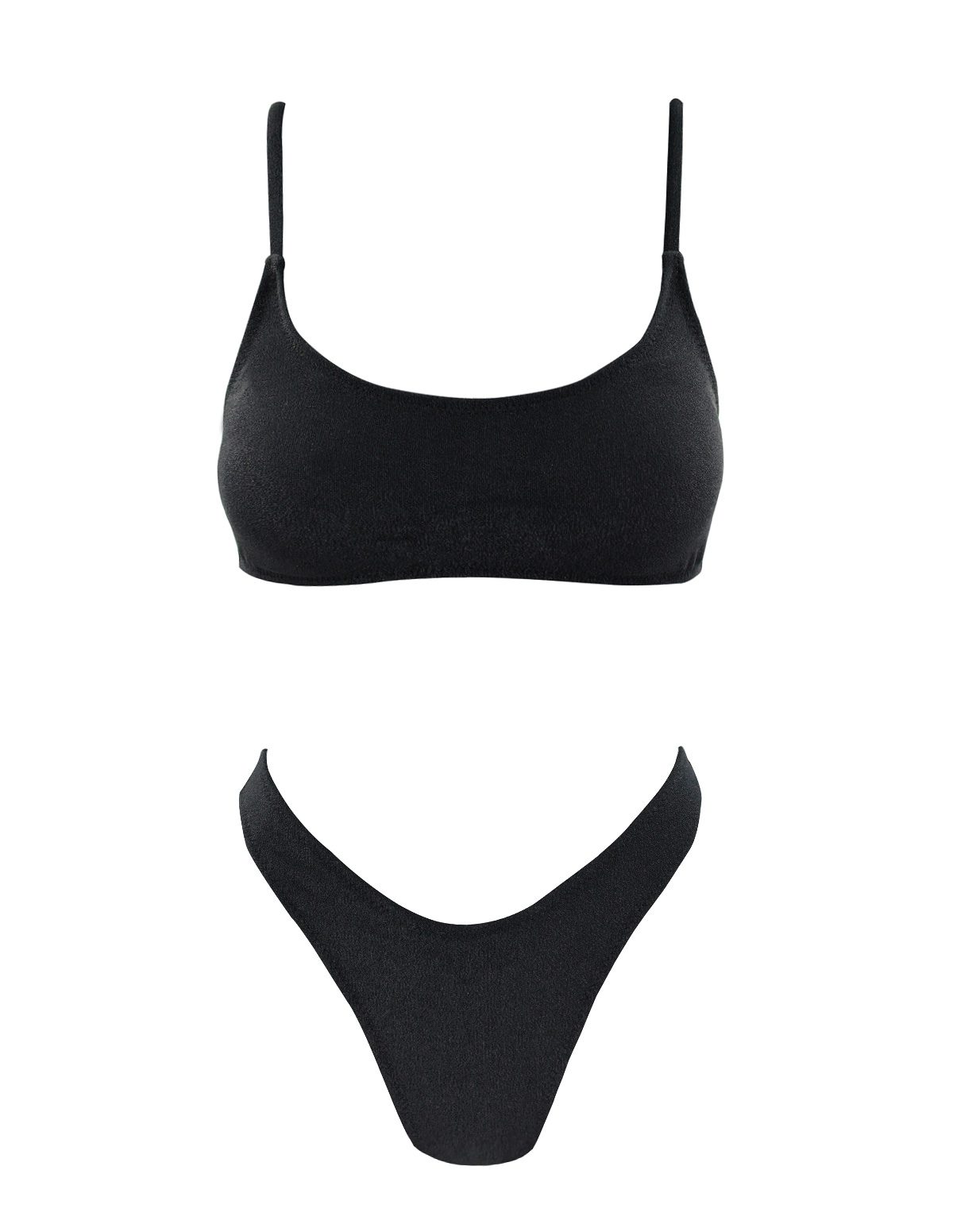 TERRY BLACK NEW 90S BIKINI | Emma Swimwear